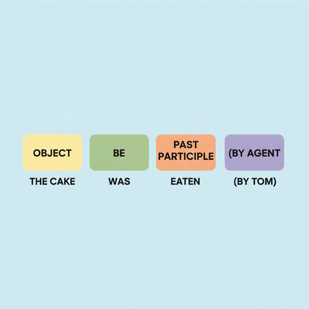 Formula diagram for forming the passive voice